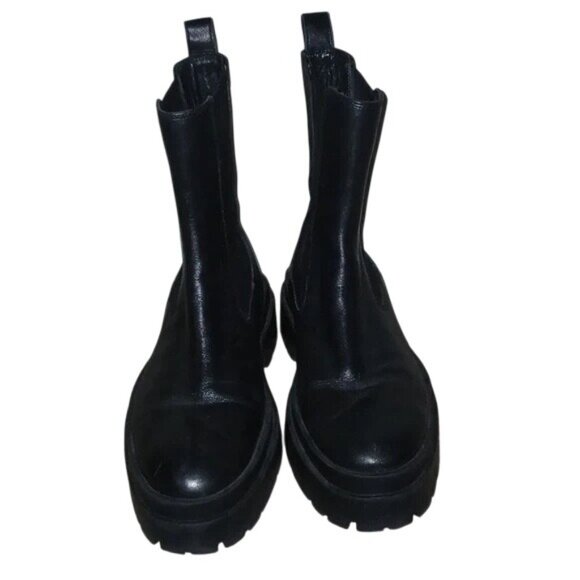 Zara Black Leather Chelsea Boots - Picture 3 of 6